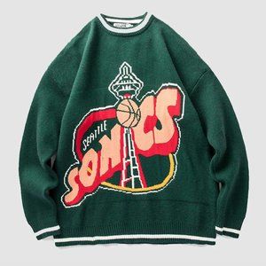 SuperSonics Knitted Green Sweater (Extra Large)